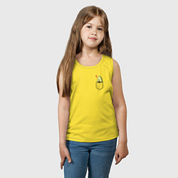 Майка детская хлопок Авокадо в кармане, цвет: желтый — фото 2