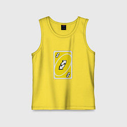 Майка детская хлопок Уно реверс, цвет: желтый