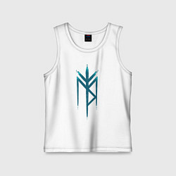 Майка детская хлопок Руны, цвет: белый