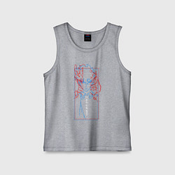 Майка детская хлопок Поднятие уровня в одиночку, цвет: меланж