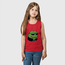 Майка детская хлопок Pepe в очках EZ, цвет: красный — фото 2