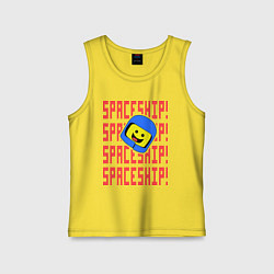Майка детская хлопок Spaceship, цвет: желтый