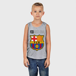Майка детская хлопок Barcelona FC, цвет: меланж — фото 2