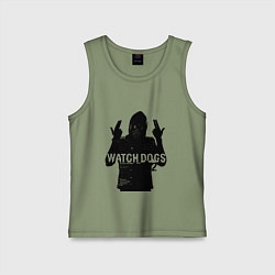 Майка детская хлопок Watch dogs 2 Z, цвет: авокадо