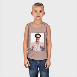 Майка детская хлопок Борат Z, цвет: пыльно-розовый — фото 2