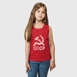 Майка детская хлопок СССР, цвет: красный — фото 2