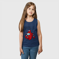 Майка детская хлопок Among Us love baby, цвет: тёмно-синий — фото 2