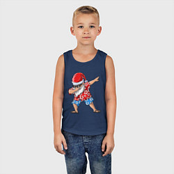 Майка детская хлопок Santa Dab, цвет: тёмно-синий — фото 2