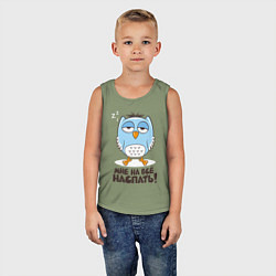 Майка детская хлопок Мне на всё наспать!, цвет: авокадо — фото 2