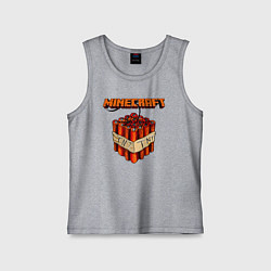 Майка детская хлопок Minecraft, цвет: меланж