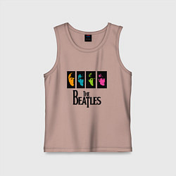 Майка детская хлопок Всемирный день The Beatles, цвет: пыльно-розовый