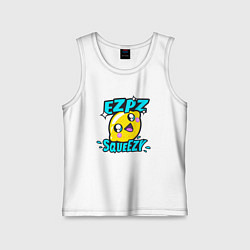 Майка детская хлопок Easy Peasy Lemon Squeezy, цвет: белый