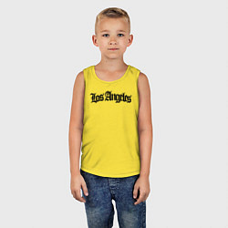Майка детская хлопок Los Angeles, цвет: желтый — фото 2