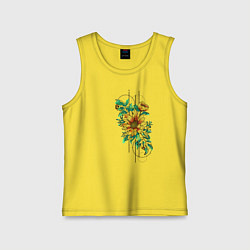 Майка детская хлопок Sunflower, цвет: желтый