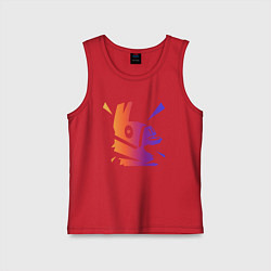 Майка детская хлопок Llama, цвет: красный