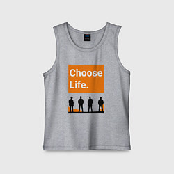 Майка детская хлопок Choose Life, цвет: меланж