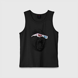 Майка детская хлопок Дикая горилла, цвет: черный