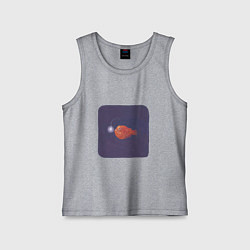 Майка детская хлопок Удильщик, цвет: меланж