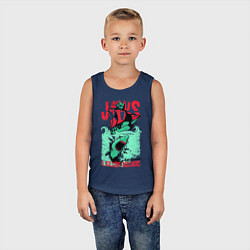 Майка детская хлопок Корабль и акула, цвет: тёмно-синий — фото 2