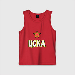 Майка детская хлопок ЦСКА, цвет: красный