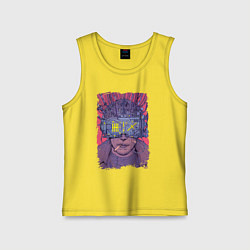 Майка детская хлопок CYBERPUNK 2077 КИБЕРПАНК Z, цвет: желтый