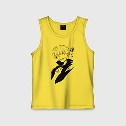 Майка детская хлопок Инумаки Тоге Магическая битва, цвет: желтый