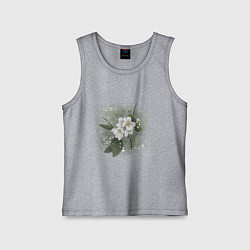 Майка детская хлопок Ароматный жасмин, цвет: меланж