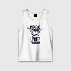 Детская майка Лодыри объединяются завтра