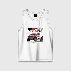 Майка детская хлопок Toyota Gazoo Racing Team, Finland Motorsport, цвет: белый