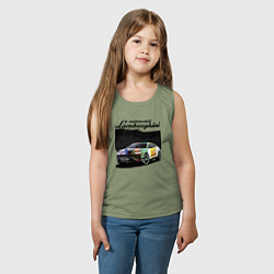 Майка детская хлопок Lamborghini Urus - это очень круто!, цвет: авокадо — фото 2
