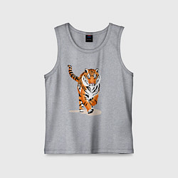 Майка детская хлопок Властный хозяин джунглей, цвет: меланж