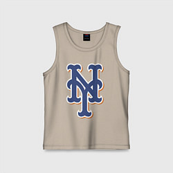 Майка детская хлопок New York Mets - baseball team, цвет: миндальный
