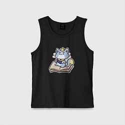 Майка детская хлопок The Magical Cat Yuumi, цвет: черный