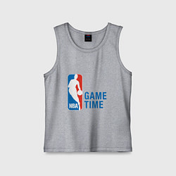 Майка детская хлопок NBA Game Time, цвет: меланж