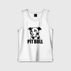 Майка детская хлопок Pit Bull Power, цвет: белый