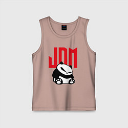 Майка детская хлопок JDM Panda Japan Симпатяга, цвет: пыльно-розовый