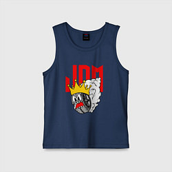 Майка детская хлопок JDM Wheel King, цвет: тёмно-синий