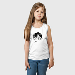 Майка детская хлопок Тень медведя, цвет: белый — фото 2