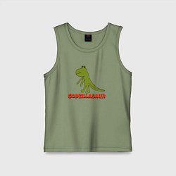 Майка детская хлопок GODZILLASAUR, цвет: авокадо