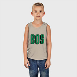 Майка детская хлопок BOS - Boston, цвет: миндальный — фото 2