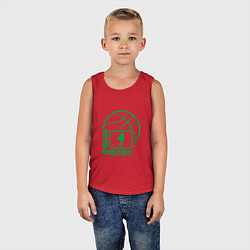 Майка детская хлопок Boston - Basketball, цвет: красный — фото 2