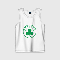 Майка детская хлопок Celtics - Селтикс, цвет: белый
