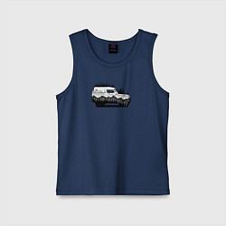 Майка детская хлопок Бездорожье без дорог, цвет: тёмно-синий