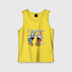 Майка детская хлопок Cuphead - Mugman, цвет: желтый