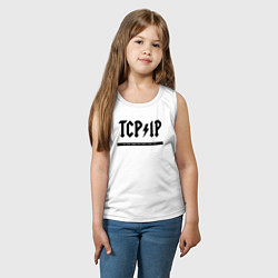 Майка детская хлопок TCPIP Connecting people since 1972, цвет: белый — фото 2