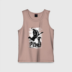 Майка детская хлопок Punk jump, цвет: пыльно-розовый