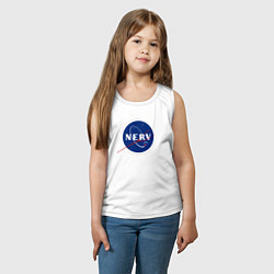 Майка детская хлопок NASA NERV, цвет: белый — фото 2