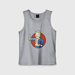 Майка детская хлопок Vault boy like, цвет: меланж
