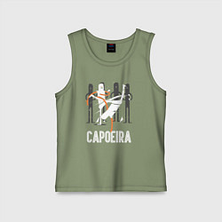 Майка детская хлопок Capoeira - contactless combat, цвет: авокадо