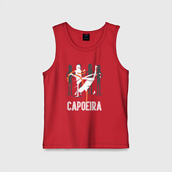 Майка детская хлопок Capoeira - contactless combat, цвет: красный